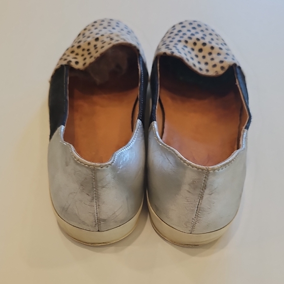 Elk Two-Tone Leopard-Spot Slip-On Flats in Black and Tan Size 9.5 WOMEN'S EU 40 - Picture 5 of 8